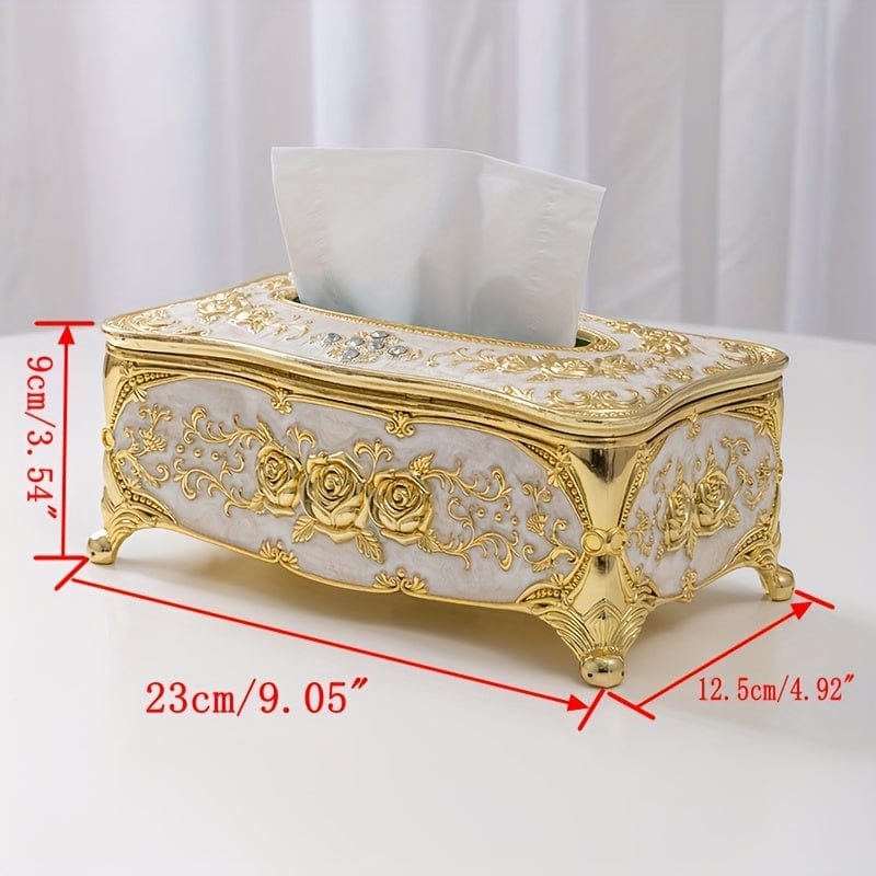 Planet Gates 1pc, Tissue Box Holder, Desktop Tissue Holder, Tissue Box Cover, Vintage Tissue Box, Decorative Tissue Holder, Creative Tissue Box For Home Kitchen Bedroom Living Room Dining Room, Plastic Rose Embossed Tissue Box,