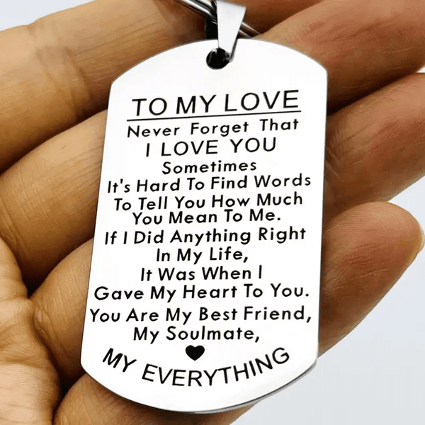 Planet Gates 1pc To My Love Keychain Gift For Husband Wife Anniversary Valentines Birthday Boyfriend Girlfriend Jewelry For Him Her Women Men