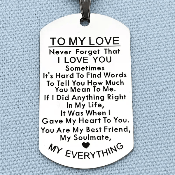 Planet Gates 1pc To My Love Keychain Gift For Husband Wife Anniversary Valentines Birthday Boyfriend Girlfriend Jewelry For Him Her Women Men