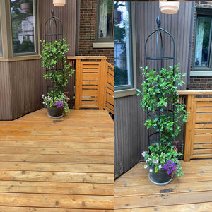 Planet Gates 1pc Tower Obelisk Garden Trellis Plant Support For Climbing Vines And Flowers Stands, White Lightweight Plant Tower, 109.22/143.0cm Tall