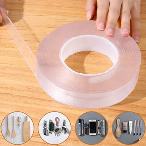 Planet Gates 1pc, Transparent Nano Tape Washable Reusable Double-Sided Tape Adhesive Nano Traceless Sticker Removable Universal Disks Glue