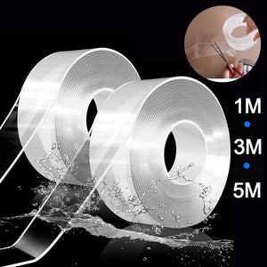 Planet Gates 1pc, Transparent Nano Tape Washable Reusable Double-Sided Tape Adhesive Nano Traceless Sticker Removable Universal Disks Glue