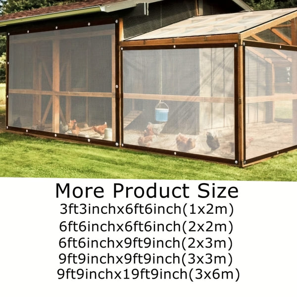 Planet Gates 1pc Transparent Tarp With Reinforced Gommets, Waterproof Tarpaulin Cover Enclosure For Greenhouse Balcony Garden Patio Porch Canopy Camping Outdoor Tent Cover