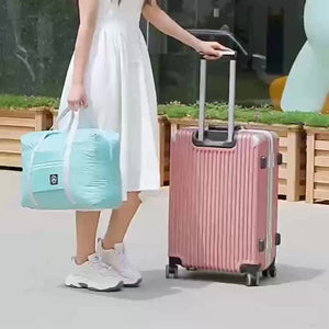 Planet Gates 1pc Travel Storage Bag, Portable Lightweight Large Capacity Luggage Shoulder Bag, Foldable Luggage Bag, Outdoor Supplies, Travel Supplies