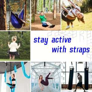 Planet Gates 1pc Tree Swing Sling Set Heavy Duty Camping Hammock Sling With Safety Latch And Carrying Bag Suitable For All Swing Types Outdoor Sling