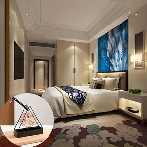 Planet Gates 1pc Triangular Mosquito Coil Holder, Minimalist Home Decor, Creative Triangular Iron Mosquito Coil Holder, Fireproof Sandalwood Ashtray For Home Office Hotel Use