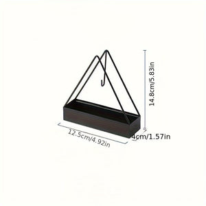 Planet Gates 1pc Triangular Mosquito Coil Holder, Minimalist Home Decor, Creative Triangular Iron Mosquito Coil Holder, Fireproof Sandalwood Ashtray For Home Office Hotel Use