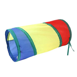 Planet Gates 1PC Two-way Retractable Cat Tunnel Toy Cat Interactive Self Hi Ring Paper Foldable Bell Single Layer ( Random Color)