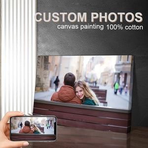 Planet Gates 1pc, Unframed Personalized Couple Photo Canvas Print, Custom Family Poster, Custom Gift Home Wall Art, Home Decoration, 50.04*70.1cm, Perfect Gift For Couple's Anniversary, Birthday, Wedding, Valentine's Day, Home Decor