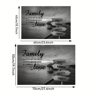 Planet Gates 1pc Unframed Personalized Family Names Canvas Poster Wall Art, Custom Name Street Sign Poster For Home Decor, Canvas Prints For Living Room Bedroom Kitchen Decor, Perfect Gift And Decoration