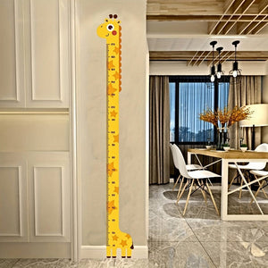 Planet Gates 1pc Unicorn Giraffe Dinosaur Height Wall Sticker - Creative Cartoon Measuring Height Sticker For Room And Home Decor - Self-Adhesive And Removable