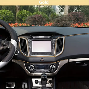 Planet Gates 1pc Universal Car Mold Decoration Flexible Strip 16ft/ 5m PVC With Interior Car Decoration Strip Dashboard Door Car Styling