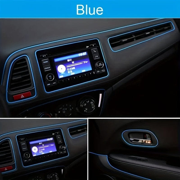 Planet Gates 1pc Universal Car Mold Decoration Flexible Strip 16ft/ 5m PVC With Interior Car Decoration Strip Dashboard Door Car Styling