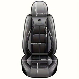 Planet Gates 1pc Universal Car Seat Covers PU Leather Seat Covers Cushion Car Seat Protector Mat For Sedan SUV Car Accessories (Only 1 Front Seat Cover)
