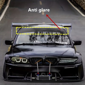 Planet Gates 1pc Universal Front And Rear Windshields With Black Sun Blocking Car Stickers, Sun Blocking And Harsh Wind Blocking Stickers, Car Stickers