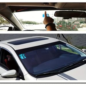 Planet Gates 1pc Universal Front And Rear Windshields With Black Sun Blocking Car Stickers, Sun Blocking And Harsh Wind Blocking Stickers, Car Stickers