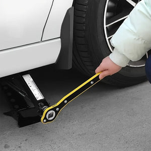 Planet Gates 1pc Upgrade Your Car Repair Toolkit With This Universal Jack Ratchet Wrench - Labor-Saving & Dual Purpose