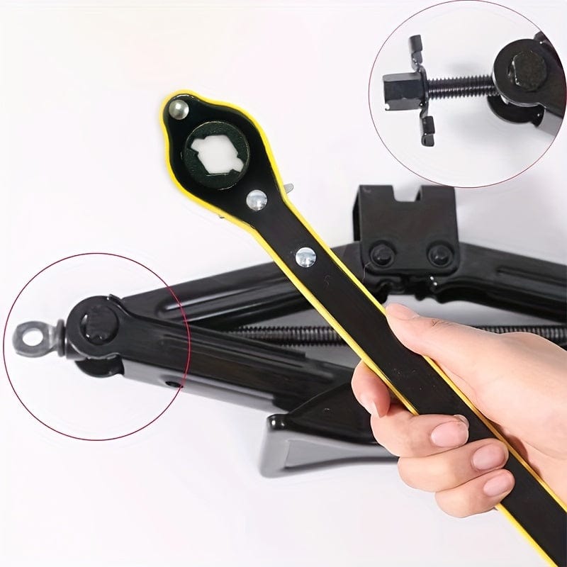 Planet Gates 1pc Upgrade Your Car Repair Toolkit With This Universal Jack Ratchet Wrench - Labor-Saving & Dual Purpose