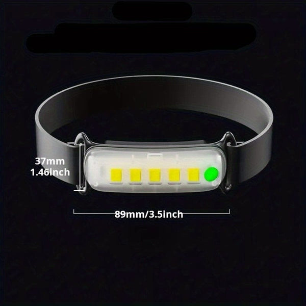 Planet Gates 1pc Upgraded Version Rechargeable Mini Headlamp USB Outdoor Fishing Lights Waterproof Camping Lamp Work Light