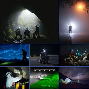 Planet Gates 1pc Upgraded Version Rechargeable Mini Headlamp USB Outdoor Fishing Lights Waterproof Camping Lamp Work Light
