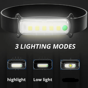 Planet Gates 1pc Upgraded Version Rechargeable Mini Headlamp USB Outdoor Fishing Lights Waterproof Camping Lamp Work Light