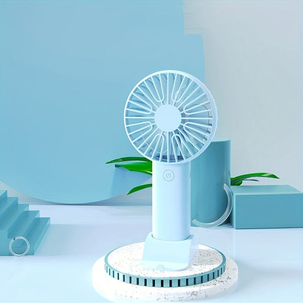 Planet Gates 1pc USB Handheld Mini Fan - Portable Electric Fan For Home, Office, And Travel - Rechargeable Battery Operated - Quiet And Powerful Cooling