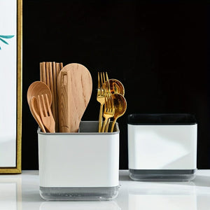 Planet Gates 1pc Utensil Holder, Cutlery Drainer Sink Caddy, Chopsticks Holder Spoon Chopsticks Fork Drain Rack, Basket Storage Holder Organizer, Compartment Box, Kitchen Storage Items
