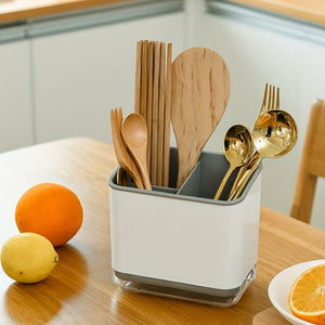 Planet Gates 1pc Utensil Holder, Cutlery Drainer Sink Caddy, Chopsticks Holder Spoon Chopsticks Fork Drain Rack, Basket Storage Holder Organizer, Compartment Box, Kitchen Storage Items