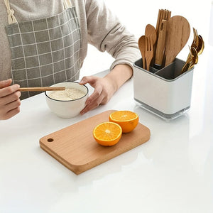 Planet Gates 1pc Utensil Holder, Cutlery Drainer Sink Caddy, Chopsticks Holder Spoon Chopsticks Fork Drain Rack, Basket Storage Holder Organizer, Compartment Box, Kitchen Storage Items