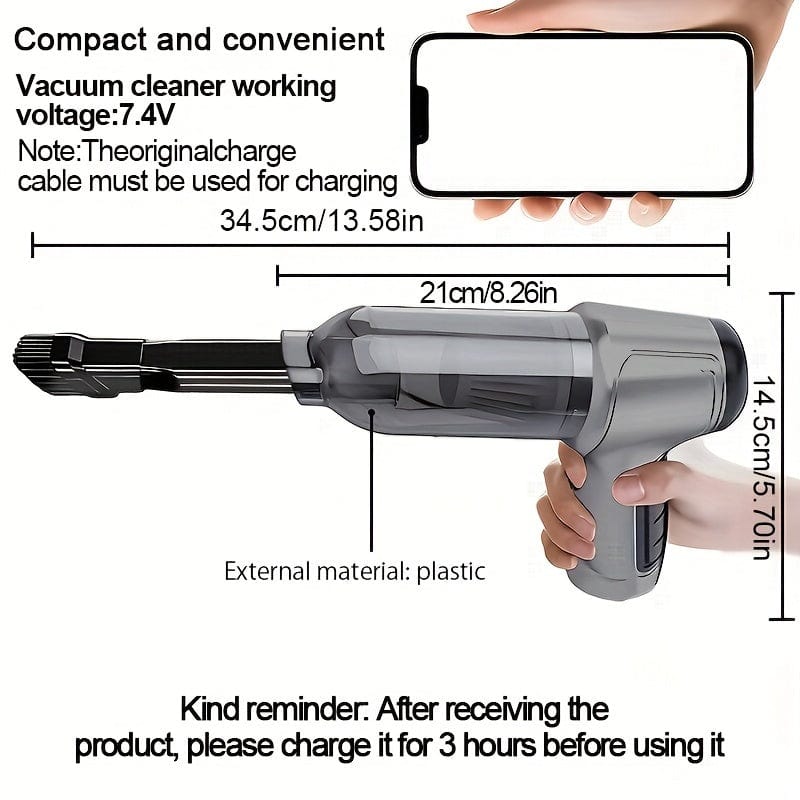 Planet Gates 1pc Vacuum Cleaner, High Suction Handheld Wireless VacuumCleaner, Compressed Air Dust Collector For Office KeyboardCleaner, Car Mini Vacuum Cleaner