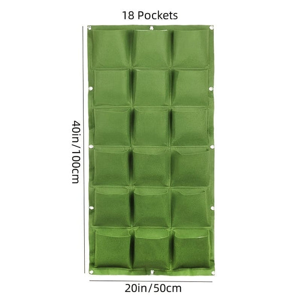 Planet Gates 1pc Vertical Wall Garden Planter, Wall Hanging Planting Plant Grow Bags For Garden Indoor Outdoor Green