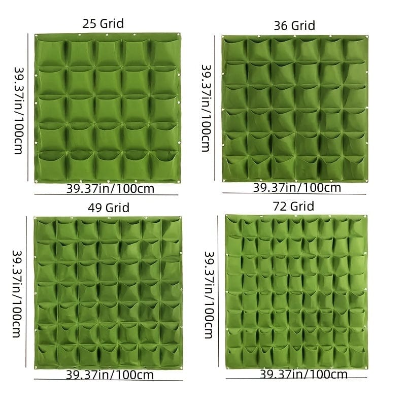 Planet Gates 1pc Vertical Wall Garden Planter, Wall Hanging Planting Plant Grow Bags For Garden Indoor Outdoor Green