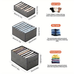 Planet Gates 1pc Wardrobe Drawer Clothes Organizer, Trousers Clothes Jeans Storage Box, Wardrobe Clothes Organizer Case, Underwear Bras Socks Sorting Box, Bedroom Accessories