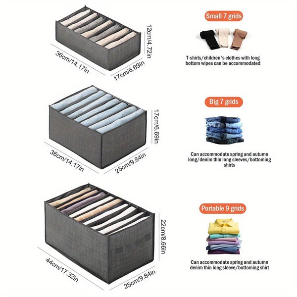 Planet Gates 1pc Wardrobe Drawer Clothes Organizer, Trousers Clothes Jeans Storage Box, Wardrobe Clothes Organizer Case, Underwear Bras Socks Sorting Box, Bedroom Accessories
