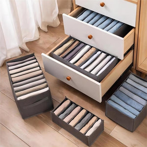 Planet Gates 1pc Wardrobe Drawer Clothes Organizer, Trousers Clothes Jeans Storage Box, Wardrobe Clothes Organizer Case, Underwear Bras Socks Sorting Box, Bedroom Accessories