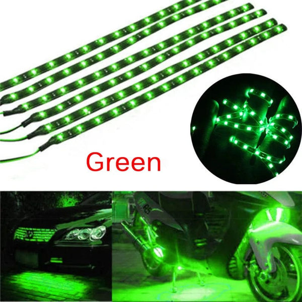 Planet Gates 1PC Waterproof DC 12V Motor LED Strip SMD Underbody Decorative strip Light For Car Motorcycle Beautiful Decorative Soft Lights