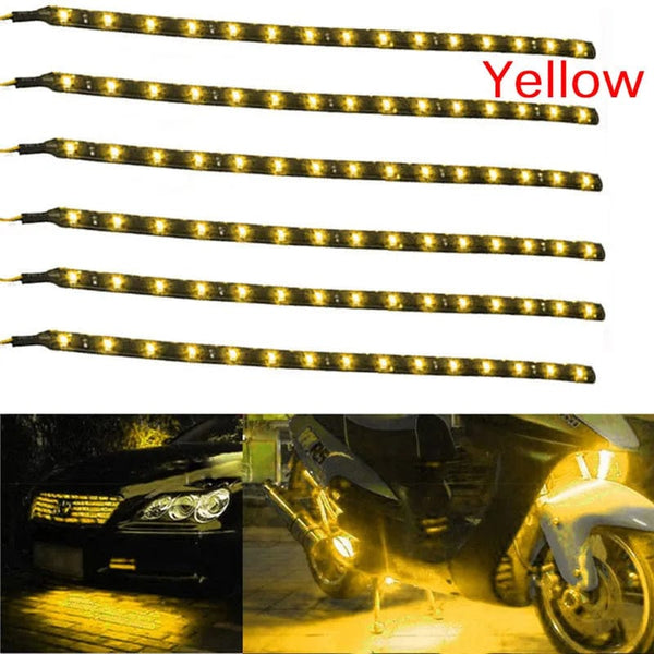 Planet Gates 1PC Waterproof DC 12V Motor LED Strip SMD Underbody Decorative strip Light For Car Motorcycle Beautiful Decorative Soft Lights