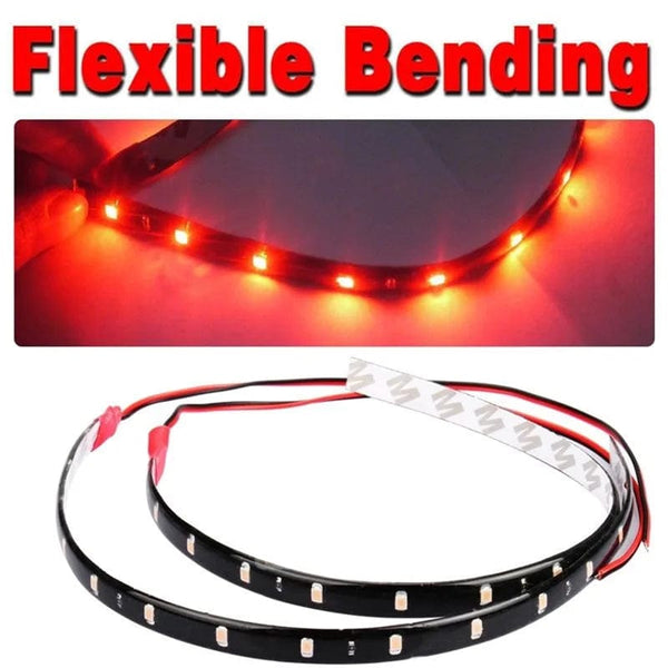 Planet Gates 1PC Waterproof DC 12V Motor LED Strip SMD Underbody Decorative strip Light For Car Motorcycle Beautiful Decorative Soft Lights