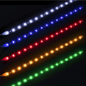 Planet Gates 1PC Waterproof DC 12V Motor LED Strip SMD Underbody Decorative strip Light For Car Motorcycle Beautiful Decorative Soft Lights