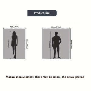 Planet Gates 1pc, Waterproof Shower Curtain with Metal Buckle and Hooks for Bathroom, Balcony, and Window Decor