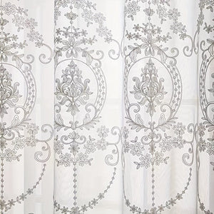 Planet Gates 1PC White Embroidered Sheer Curtain Window Curtain For Classroom Bedroom Living Room Home Decor, Room Decor