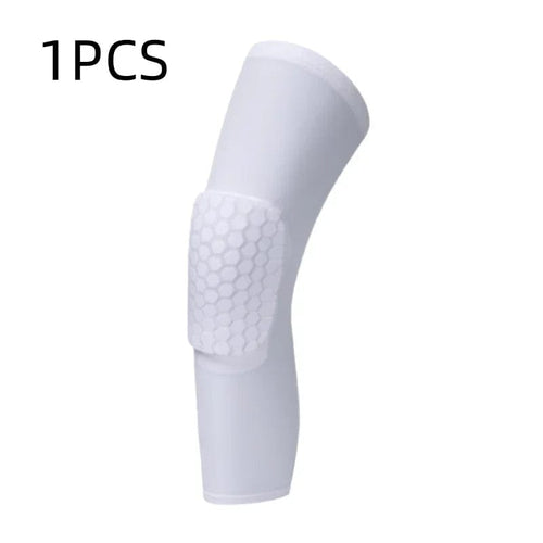 Planet Gates 1PC White / M Basketball Volleyball Knee Pads Honeycomb Foam Support Compression Leg Sleeve Knee Brace Support Sport Kneepad Fitness Equipmet