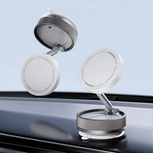Planet Gates 1PC White Vacuum Magnetic Car Phone Holder Foldable Suction Cup Kitchen Mirro Gym Bath Shower for Iphone 16 15 14 13 12 11 Pro Max Samsung