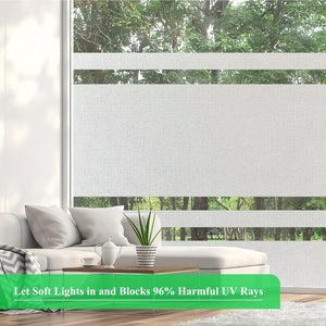 Planet Gates 1pc Window Privacy Film, Frosted Glass Window Film, Static Cling Film, UV Blocking Removable Window Cling, Non-Adhesive Glue-Free Vinyl Material Translucent Opaque Window Cling, Home Office Decor Vinyl Film