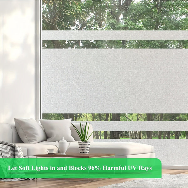 Planet Gates 1pc Window Privacy Film, Frosted Glass Window Film, Static Cling Film, UV Blocking Removable Window Cling, Non-Adhesive Glue-Free Vinyl Material Translucent Opaque Window Cling, Home Office Decor Vinyl Film