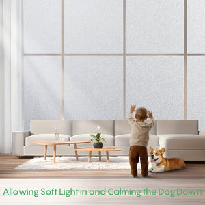 Planet Gates 1pc Window Privacy Film, Frosted Glass Window Film, Static Cling Film, UV Blocking Removable Window Cling, Non-Adhesive Glue-Free Vinyl Material Translucent Opaque Window Cling, Home Office Decor Vinyl Film