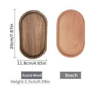 Planet Gates 1pc Wooden Tray, Fruit Plate, Wooden Dessert Plate, Coffee Milk Snack Wooden Tray, Cake Plate Cheese Plate, Wooden Tea Tray, Bread Plate, Breakfast Plate