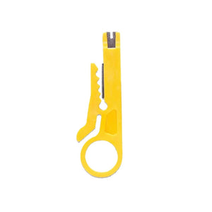 Planet Gates 1pc yellow / CHINA 1PC Mini Pocket Portable Wire Stripper Knife Crimper Pliers Crimping Tool Cable Stripping Wire Cutter Crimpatrice Tool Parts