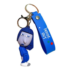Planet Gates 1PCS-02 3D Anime Figures Doll Brain Agent Team INSIDE OUT Cartoon Keychain Car Keychain Ring Pendant Animation Action Figure Small Gift