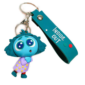 Planet Gates 1PCS-04 3D Anime Figures Doll Brain Agent Team INSIDE OUT Cartoon Keychain Car Keychain Ring Pendant Animation Action Figure Small Gift